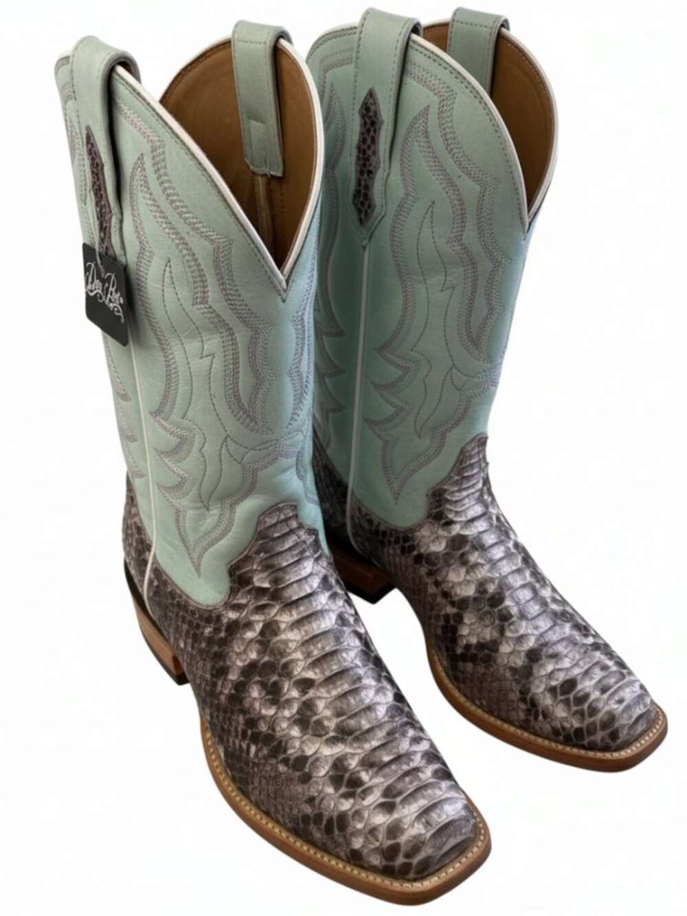NEW DAN POST Petunia Exotic Python Women's 6.5 Leather Pull On Western Boots
